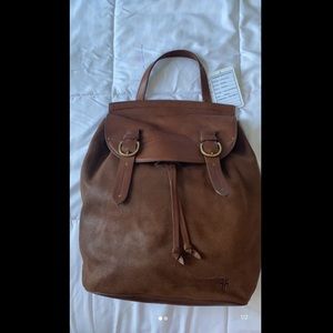 Brand new leather backpack